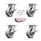 Service Caster 5 Inch V Groove Semi Steel Caster Set with Roller Bearings and Brake/Swivel Lock SCC-35S520-VGR-SLB-BSL-4 - alternate 4